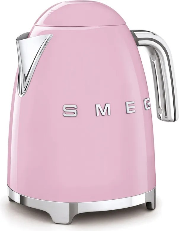 Cana electrica SMEG KLF03PKEU, 2400 W, 1,7 l, Baza rotativa la 360°, Finisaj lucios, Roz