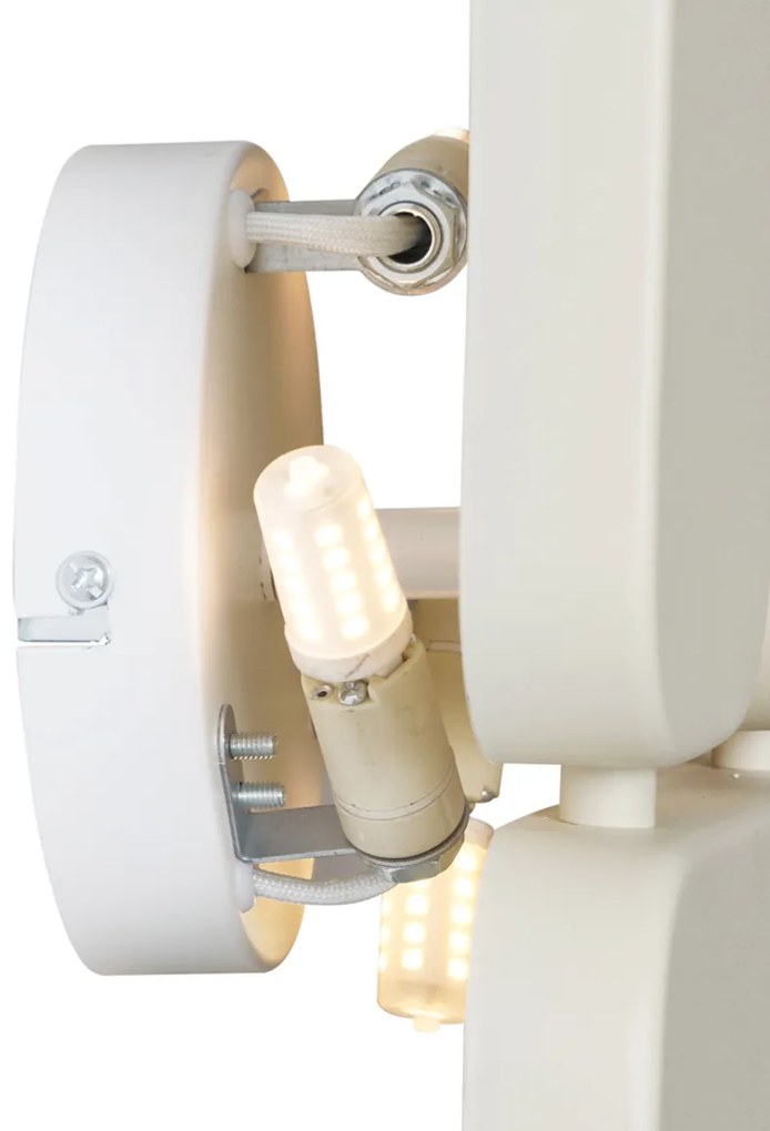 Lampă de perete de design bej cu 3 lumini - Planes