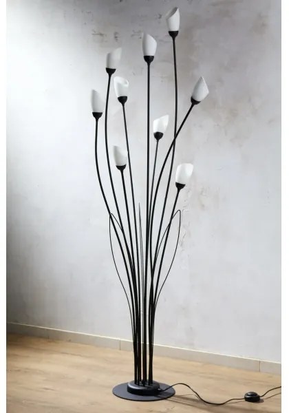 Jupiter 2058 - Lampă de podea GLORIOSA, 9 x G9, 14 W, 230 V, neagră