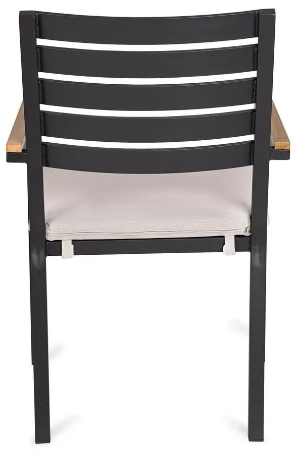 Scaune de grădină gri-antracit 4 buc. din metal Henna – Bizzotto