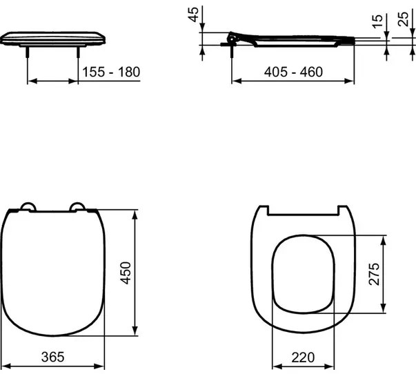 Capac WC inchidere normala alb Ideal Standard Tesi