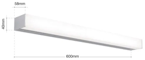 Aplică LED pentru oglindă Orion Soff 3-587 HORIZON LED/12W/230V 60 cm IP44 argintiu