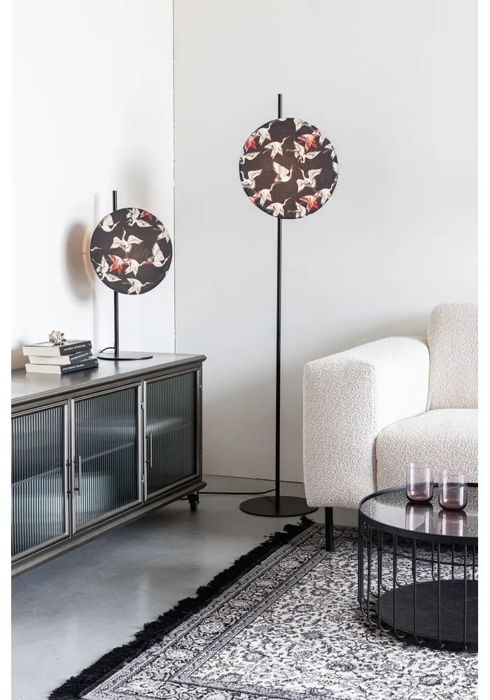 Lampadar negru cu abajur textil (înălțime 158 cm) Jaylee – White Label