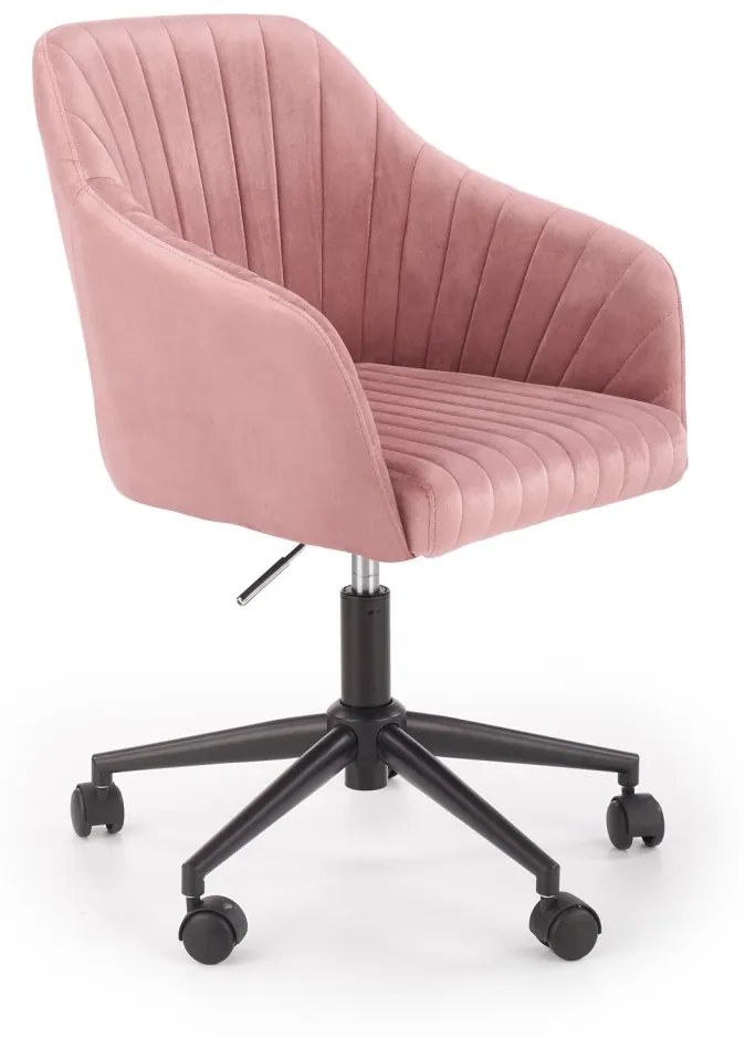 Scaun de birou Fresco velvet roz H91 cm