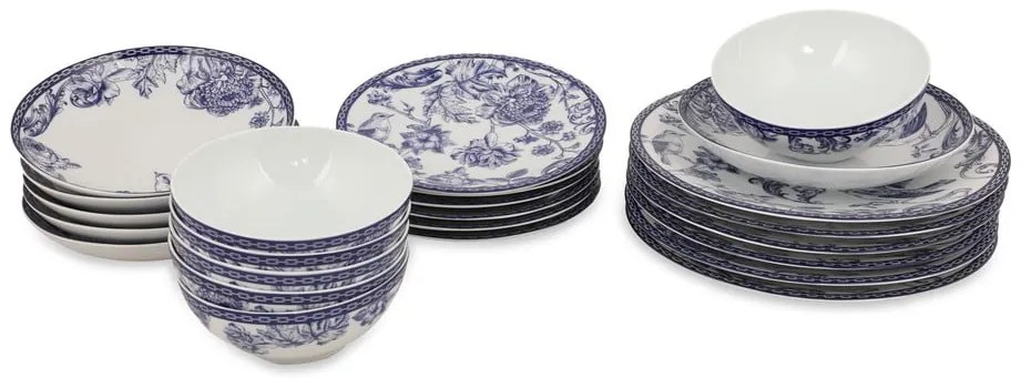 Set veselă 24 piese din porțelan Kütahya Porselen Flowers