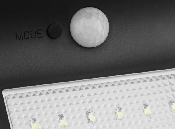 HÖFFTECH - Lampă solară de perete cu LED și senzor, 3,7V, 2200 mAh, IP44