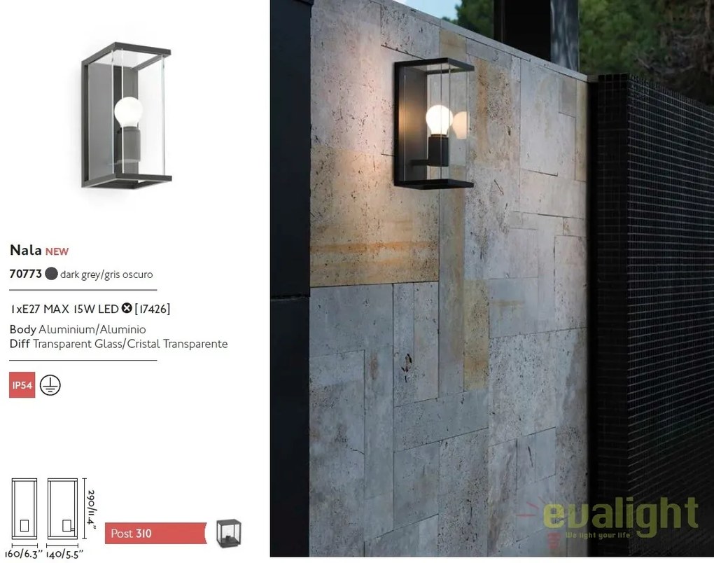 Aplica perete de exterior stil clasic NALA 70773