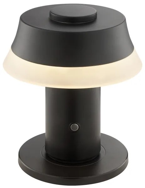 Brilliant KINICH lampă de masă LED reglabilă, tactilă, reîncărcabilă, 2,5W/5V, 2700K, negru