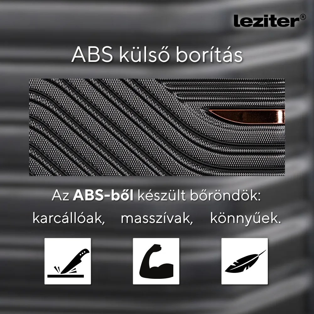 TraveLux Urban XIV gurulós bőrönd szett fekete