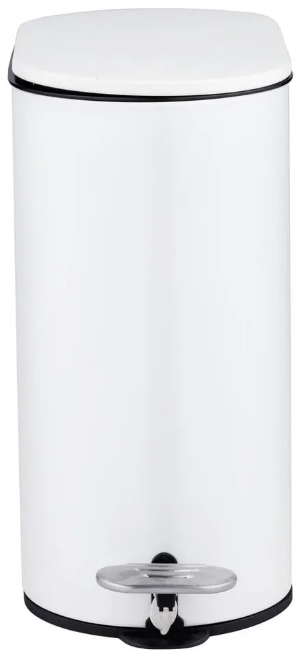 Coș de gunoi alb mat cu pedală din oțel 5 l Collungo – Wenko