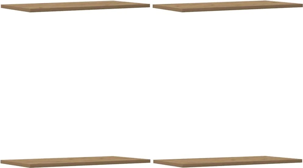 vidaXL Rafturi de perete, 4 buc., stejar artizanal, 60x30x1,5 cm, lemn