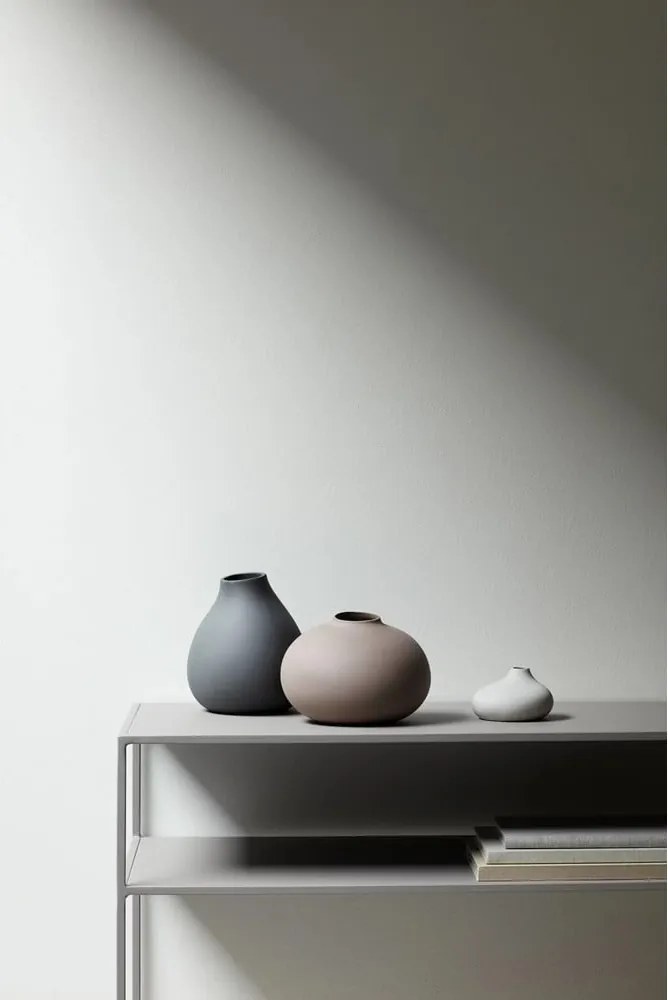 Masă consolă gri deschis din metal 35x85 cm Fera – Blomus