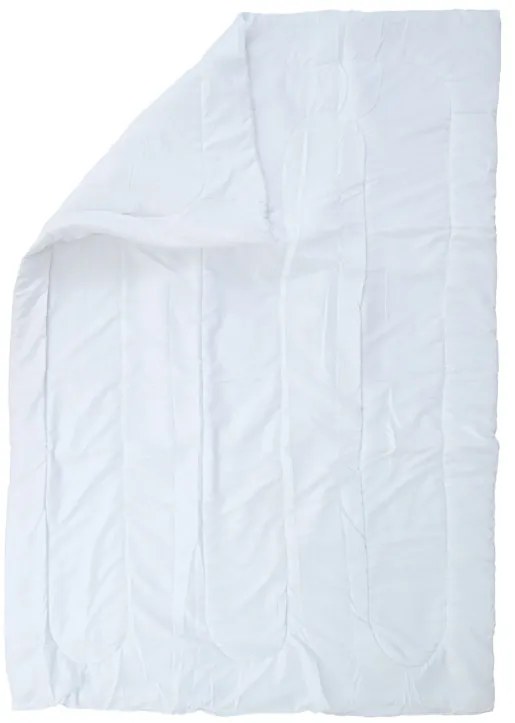 Patura de vara matlasata 140x200 cm cu perna 70x90 cm ECONOMY PEACH, albă