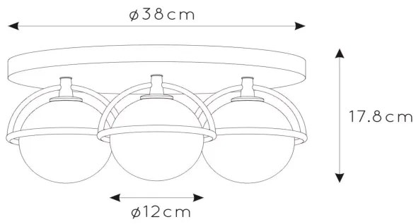 Plafonieră pentru baie Lucide 30167/03/30 ISOBEL 3xG9/33W/230V IP44
