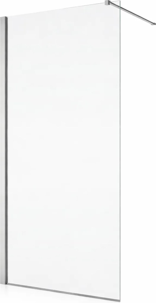 Paravan dus sticla walk-in 140x200 cm cu cadru metalic crom RONAL PUR 1400x2000 mm