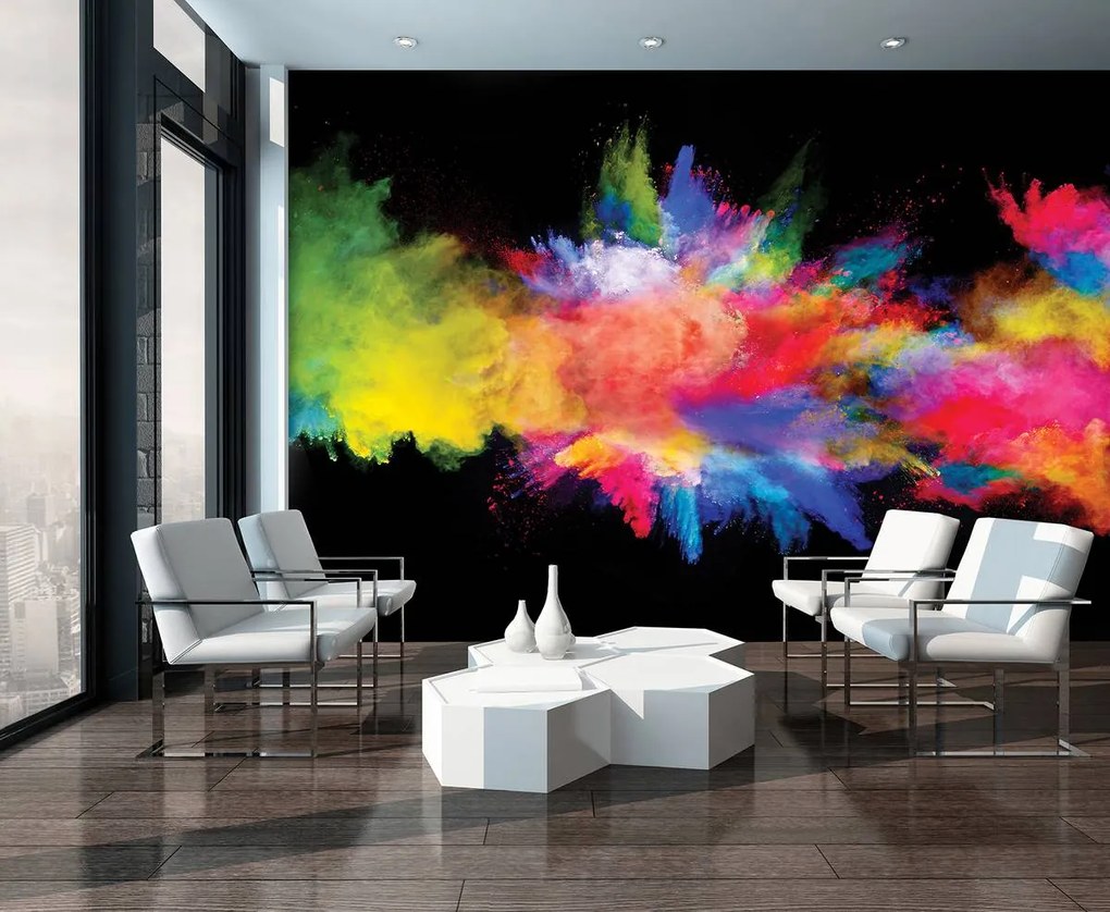 Fototapet - Explozie colorată din pudră (254x184 cm)