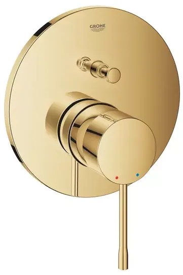 Baterie cada - dus incastrata Grohe Essence auriu lucios Cool Sunrise fara corp ingropat