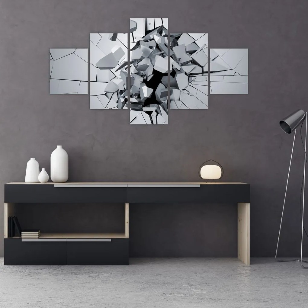 Tablou abstracție 3D (125x70 cm), în 40 de alte dimensiuni noi