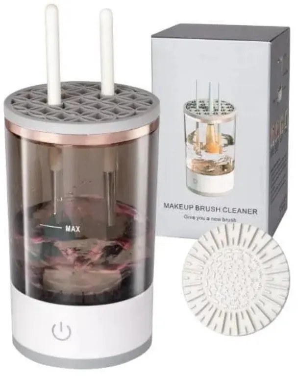 Aparat curatare pensule de machiaj Vivva Brushnista, 2in1, Design compact, USB, Alb