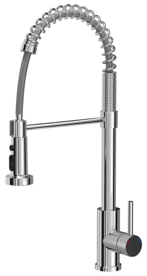 Baterie bucatarie cu dus extensibil Quadron Pop Alice finisaj crom lucios