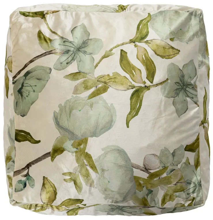 Perna podea din catifea EMILE 60x60 cm verde