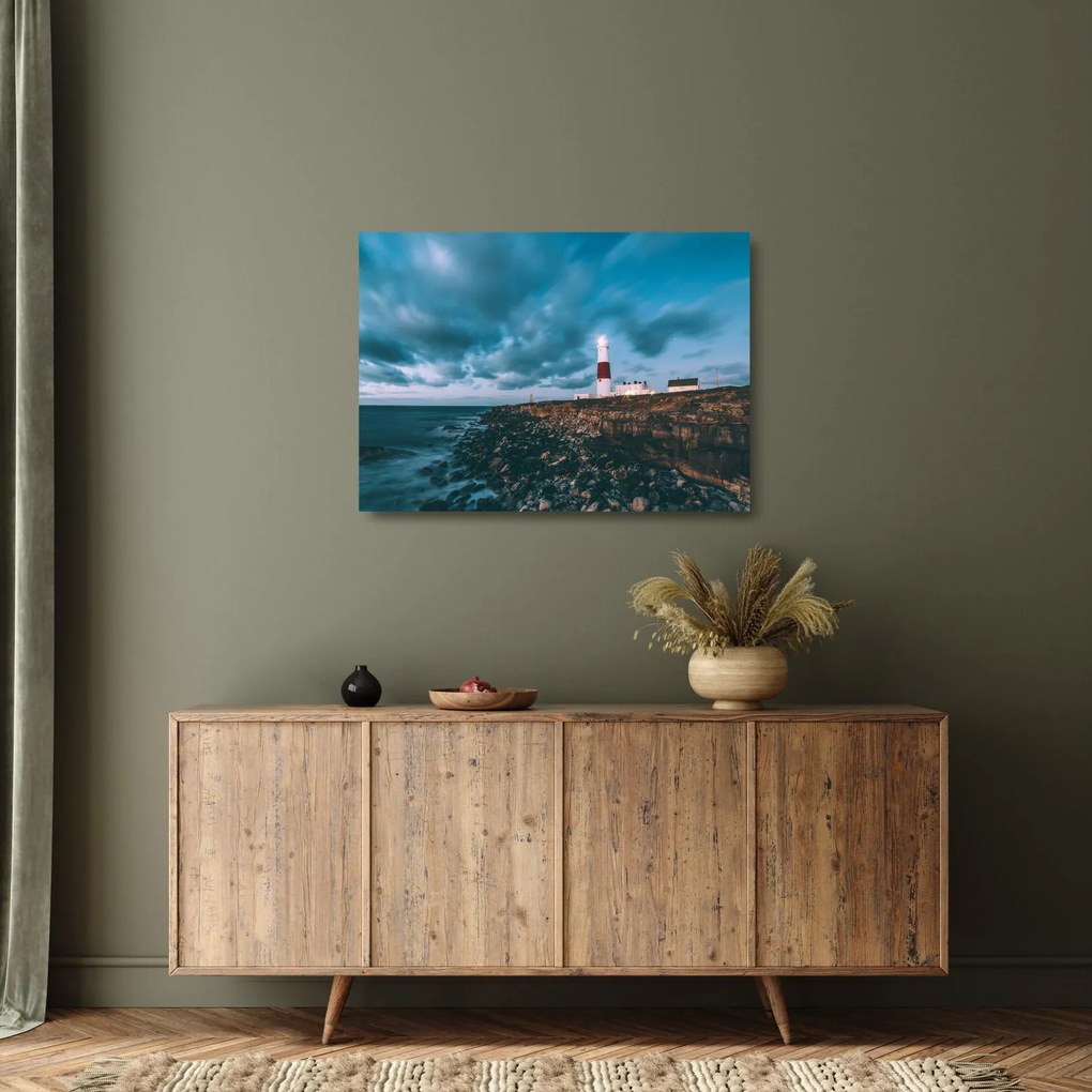 Tablou pe sticlă cu far (70x50 cm)