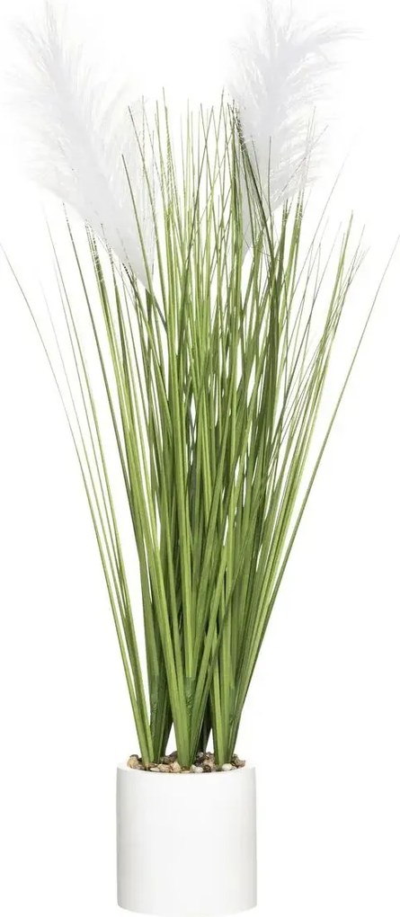 Iarba ornamentala artificiala in ghiveci de ciment, inaltime 70 cm