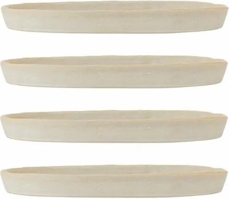 Set 4 farfurii ovale din ceramică verde cu crab sculptat, L29×H2,5×W18 cm, „Hadden”