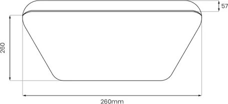 Plafonieră NEMO LED, 11W/230V, 26x26 cm, crom lucios