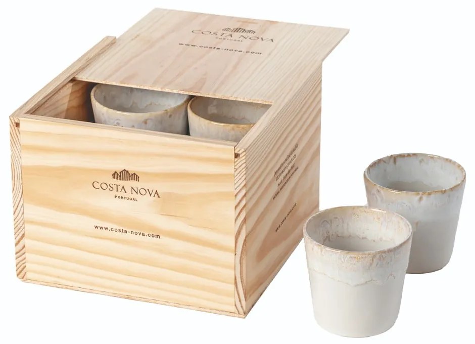 Cești albe 8 buc. pentru espresso din gresie 210 ml Grespresso – Costa Nova