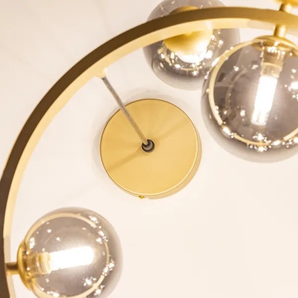 Lustră LED pe cablu Brilagi MILLA 15xG9/3W/230V auriu/fumuriu