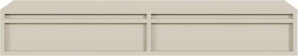 MAC201 - Masuta Consola suspendata, 110 cm, masa de toaleta cu 2 sertare, cosmetica machiaj, vanity - Crem / Verde / Negru