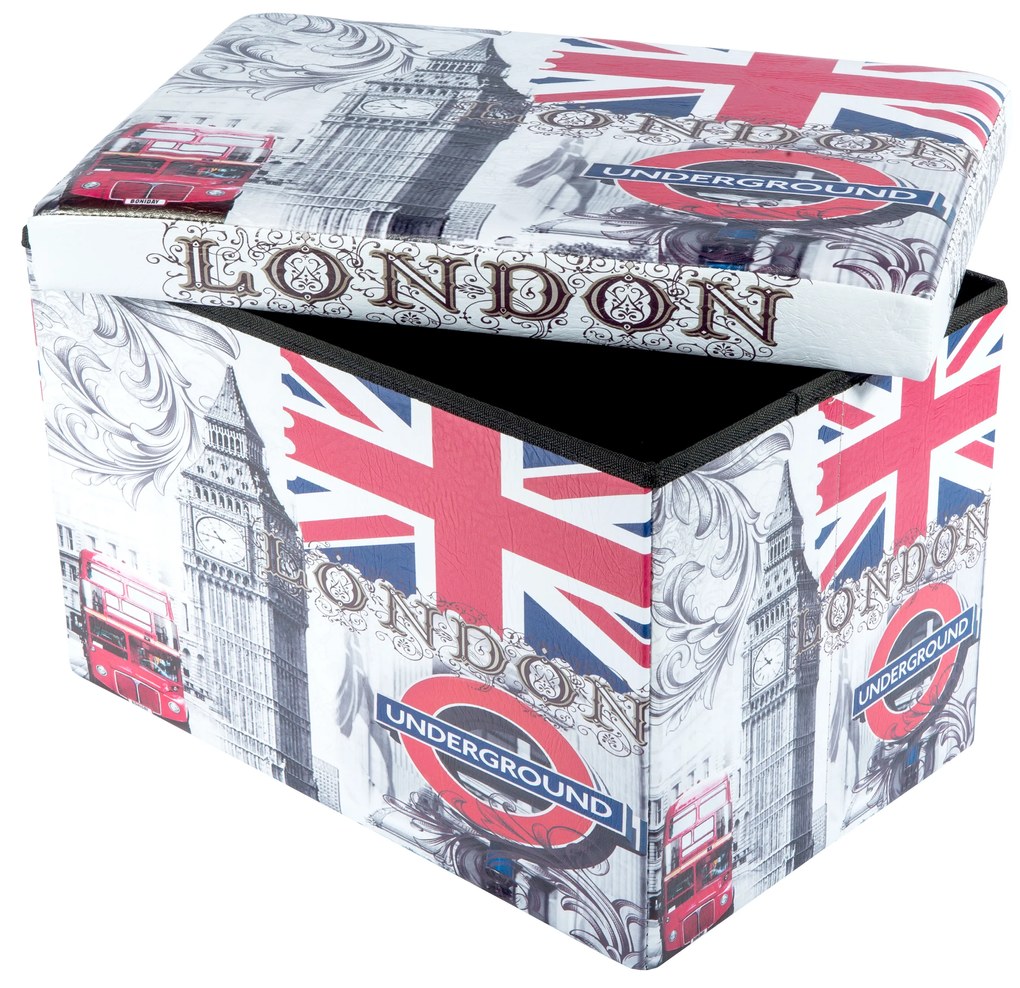Taburet Design London, multicolor, 48x32x31.5 cm