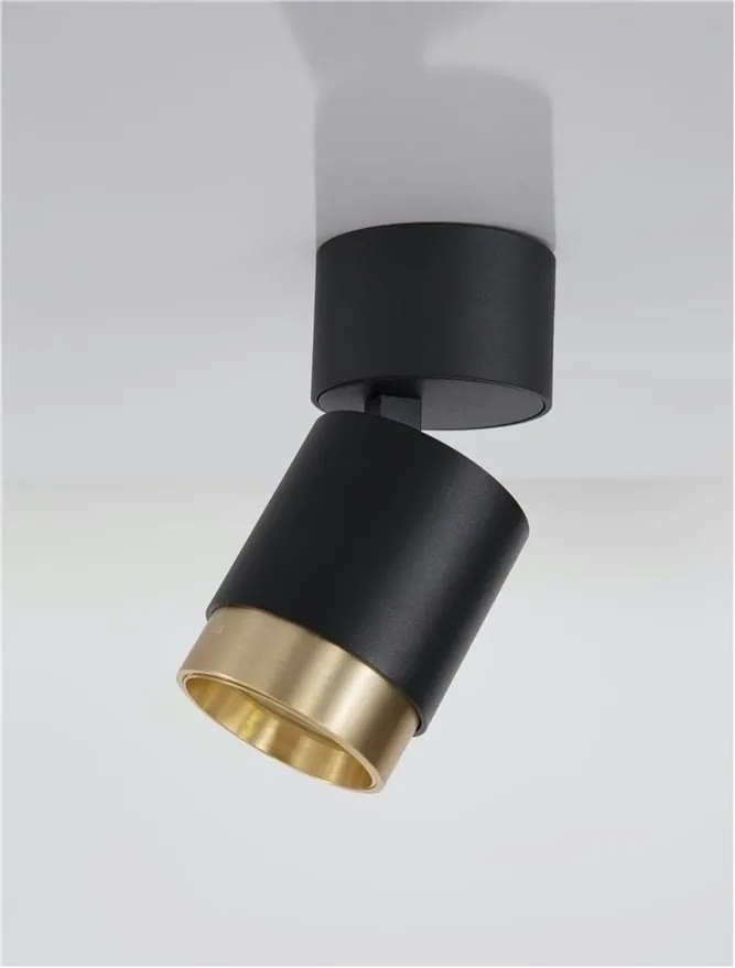 Spot LED aplicat SPECTRE 5W negru/alama