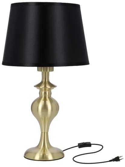 Lampă de masă PRIMA GOLD 1xE27/60W/230V negru/auriu