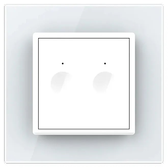 Intrerupatorul Dublu cu Touch LIVOLO cu Rama Din Sticla – Protocol Zigbee EC