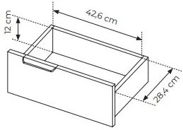 Comodă Rastafa 2D2S (Stejar artisan + Negru). 1071378