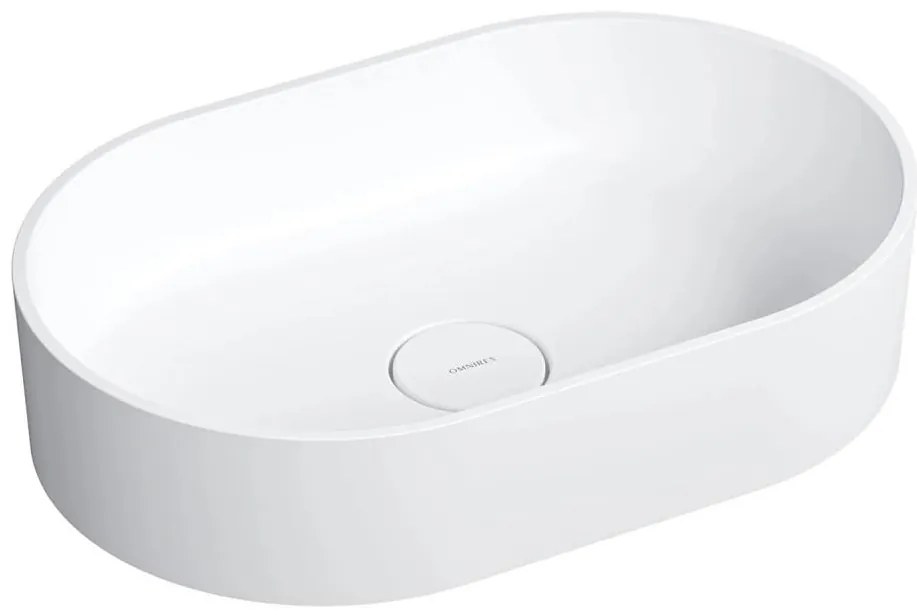 OMNIRES OVOUNBM - Lavoar pe blat OVO 55x36 cm dolomit alb mat