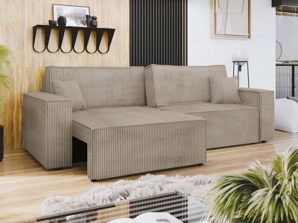 Canapea extensibilă Stosono (Gri) (cu sp. depozitare). 1105623
