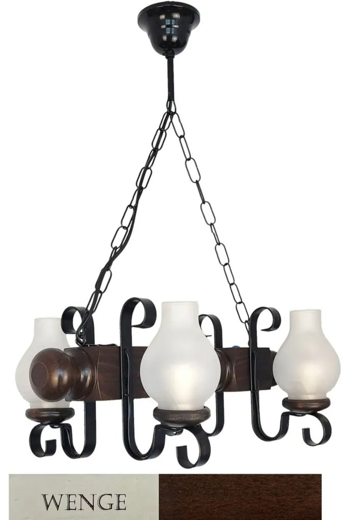 Candelabru rustic fabricat manual din lemn Rustic WOOD-RU-SP4