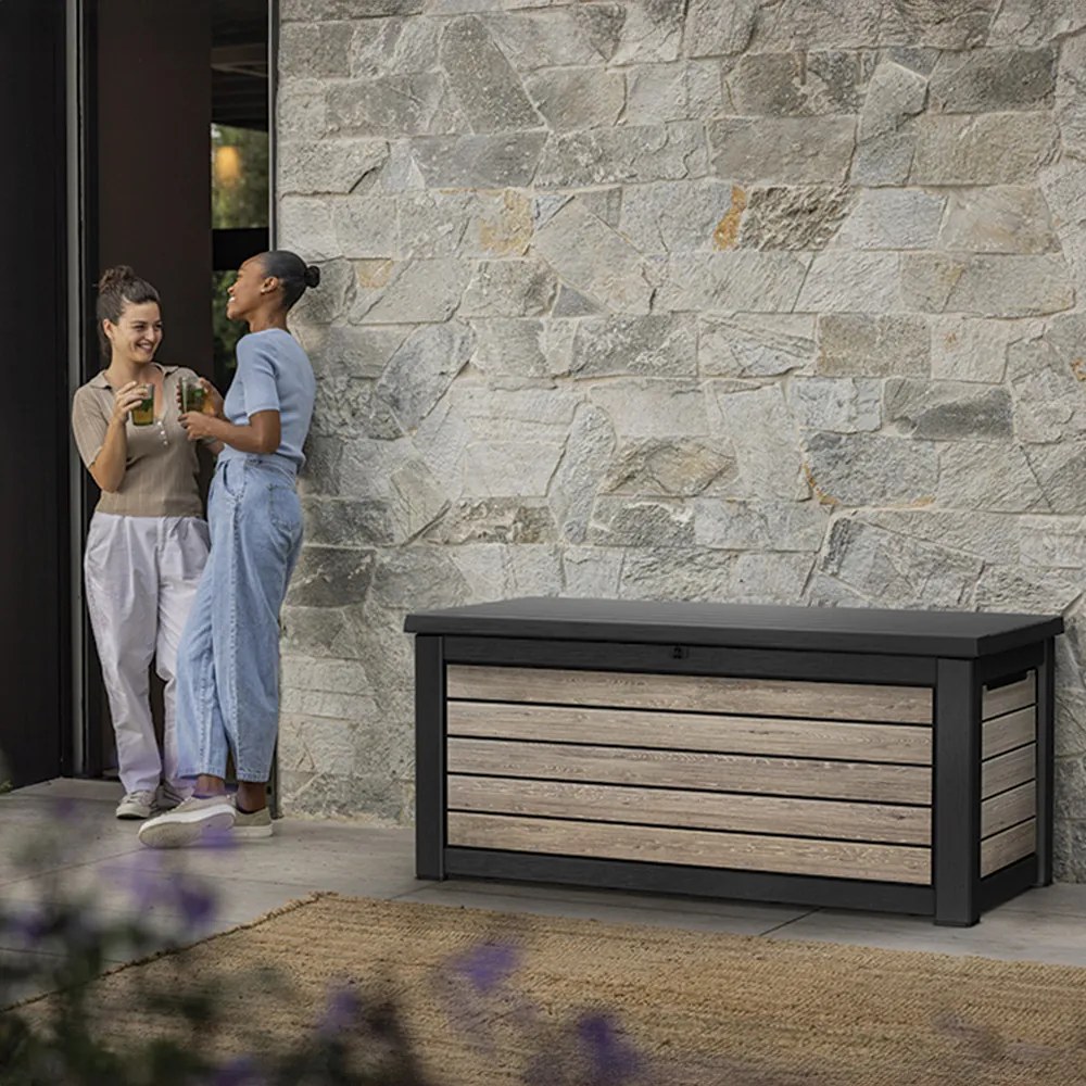 Cutie de grădină din plastic Decocoat 630 L frasin