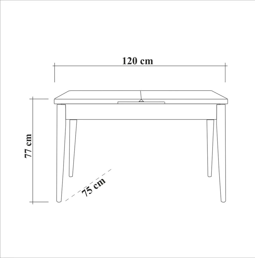 Masă de luat masa Oliver Open Barok Black
