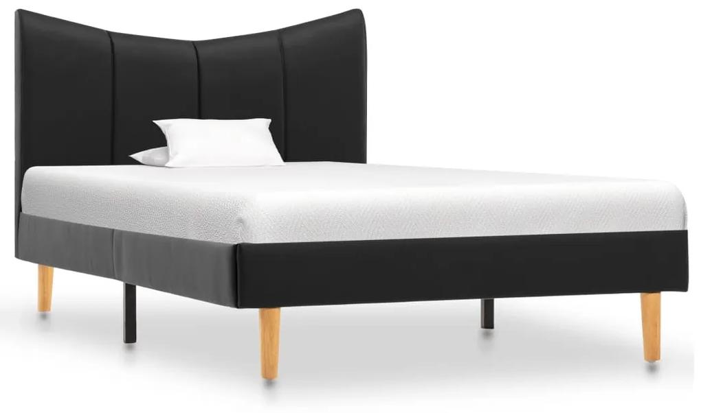 288516 vidaXL Cadru de pat, negru, 100 x 200 cm, piele ecologică