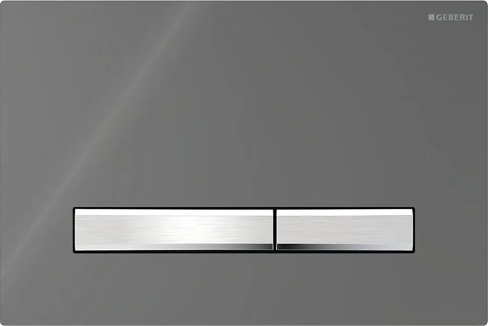 Geberit 115.788.SD.2 - Plăcuță de acționare Sigma50 24,6 x 16,4 cm antracit / crom mat