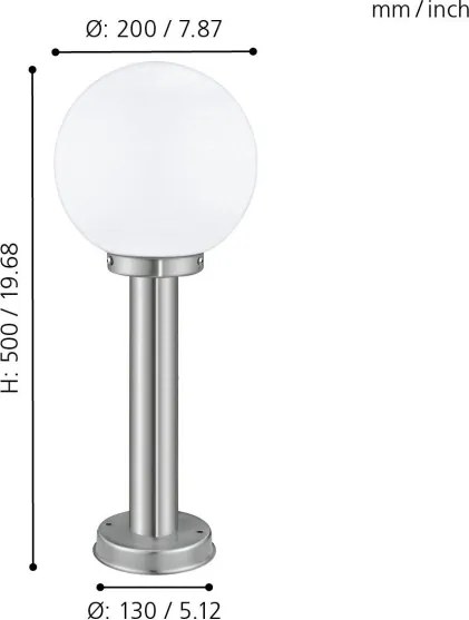 Eglo 30206 - Corp de iluminat exterior NISIA 1xE27/60W/230V