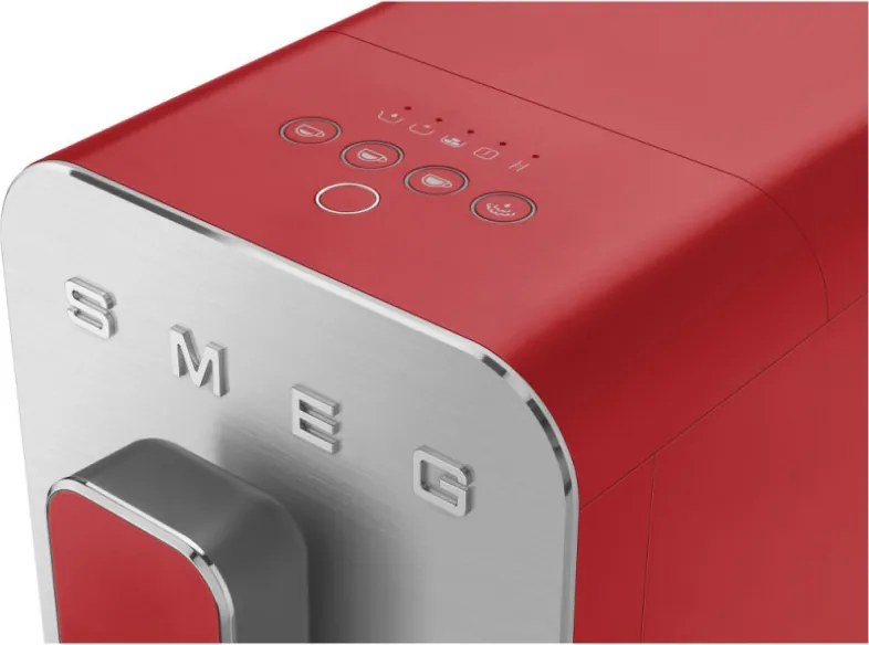 Espressor automat SMEG Collezione BCC02RDMEU, 1350 W, 19 bar, 1,4 l, 8 functii, Rasnita incorporata, Cafea boabe, Spumare lapte, Rosu