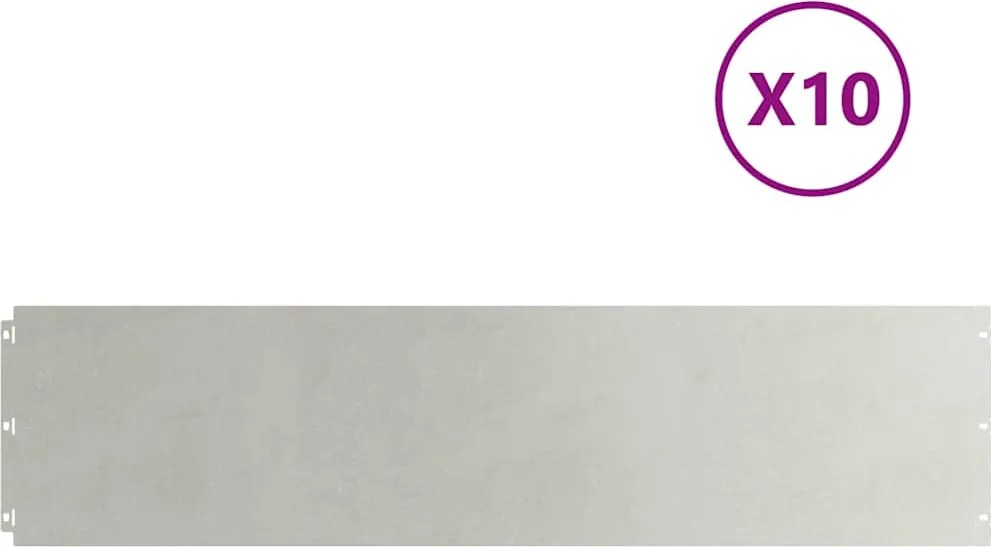 vidaXL Borduri de gazon 10 buc 25x103 cm Oțel inoxidabil