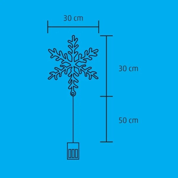 Decorațiune LED de Crăciun pentru fereastră 16xLED/3xAA alb cald