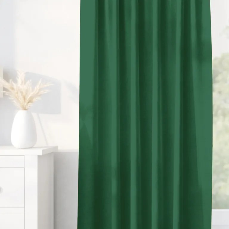 Goldea draperie decorativă loneta - uni verde închis 220x140 cm