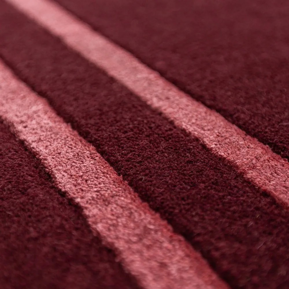 Covor burgundy țesut manual din lână 200x290 cm Gatsby – Flair Rugs